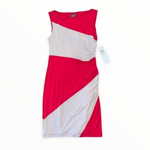 NWT MUSE pink nude stretch ruched sleeveless dress 2 - Picture 1 of 9